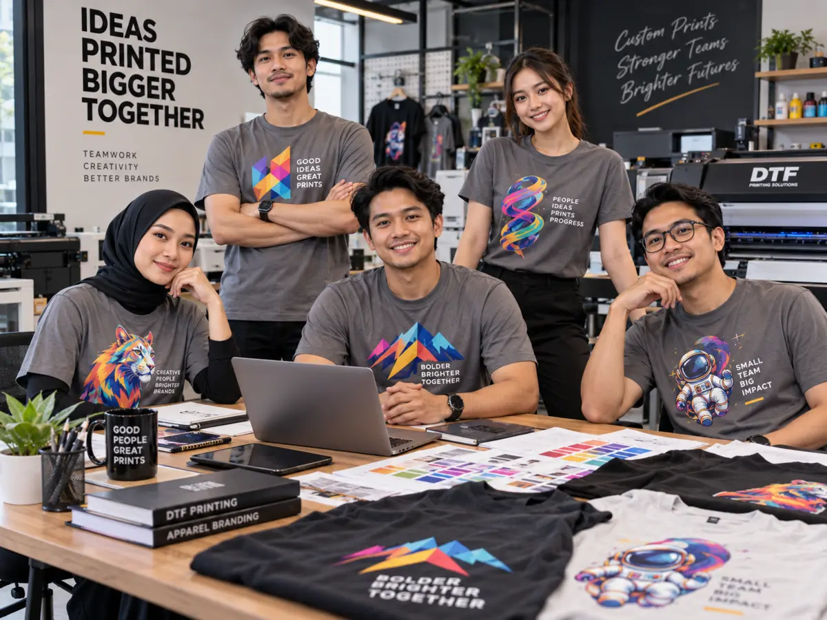 Custom DTF event T-shirt printing